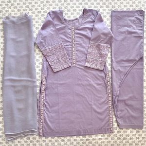 NEW Embroidered Cotton Shalwar Kameez